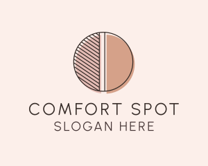 Brown Pastel Abstract Circle logo design