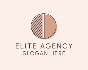 Brown Pastel Abstract Circle logo design