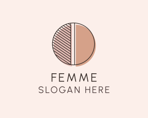 Brown Pastel Abstract Circle logo design