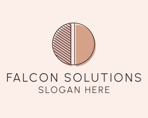 Brown Pastel Abstract Circle logo design