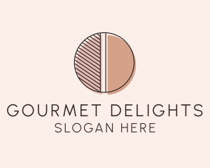 Brown Pastel Abstract Circle logo design