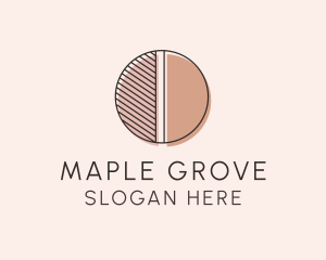 Brown Pastel Abstract Circle logo design