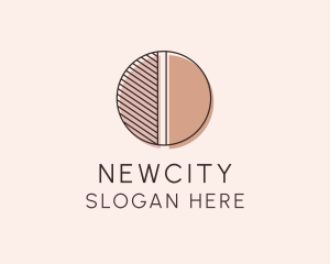 Brown Pastel Abstract Circle logo design