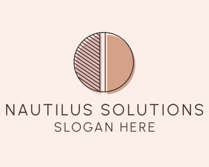 Brown Pastel Abstract Circle logo design