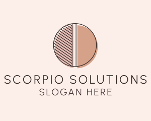 Brown Pastel Abstract Circle logo design