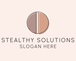 Brown Pastel Abstract Circle logo design