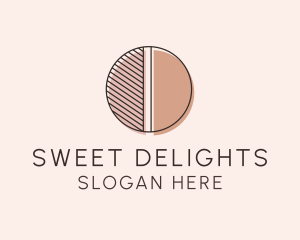 Brown Pastel Abstract Circle logo design