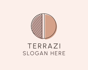 Brown Pastel Abstract Circle logo design