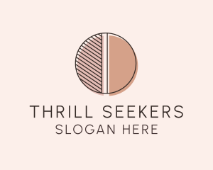 Brown Pastel Abstract Circle logo design