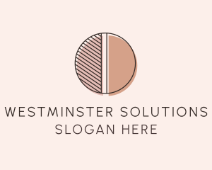 Brown Pastel Abstract Circle logo design