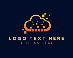 Internet - Creative Pixel Cloud logo design