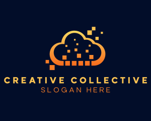 Creative Pixel Cloud logo design