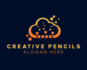 Creative Pixel Cloud logo design