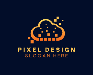 Creative Pixel Cloud logo design