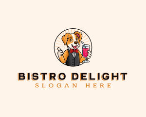 Dog Drink Waiter logo design