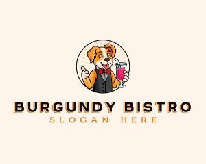 Dog Drink Waiter logo design