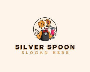 Dog Drink Waiter logo design