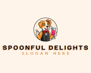 Dog Drink Waiter logo design