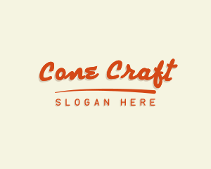 Cursive Retro Business logo design