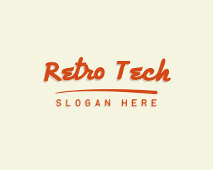 Cursive Retro Business logo design