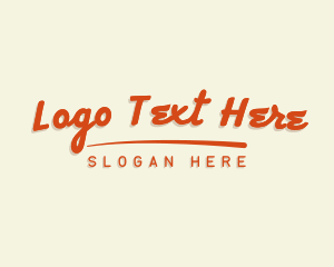 Crafty - Cursive Retro Business logo design