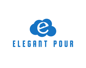 Cloud Letter E logo design