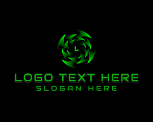Swirl - Digital Tech Vortex logo design