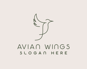 Minimalist Avian Bird logo design