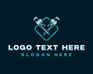 Maintenance - Pipe Plumbing Wrench logo design