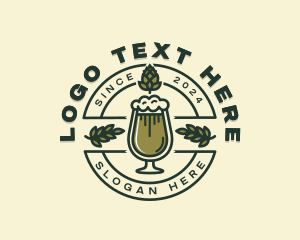 Tulip Glass - Wheat Beer Brewery logo design