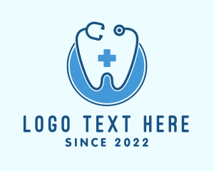 Pediatric Dentistry - Dentist Stethoscope Tooth logo design