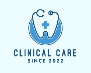 Dentist Stethoscope Tooth logo design