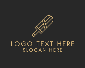 Minimalist Cricket Bat  logo design