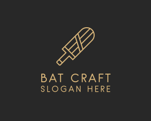 Minimalist Cricket Bat  logo design