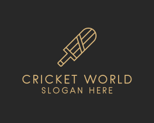 Minimalist Cricket Bat  logo design