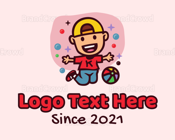 Playful Cartoon Kid Logo