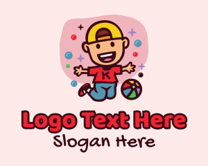 Playful Cartoon Kid Logo