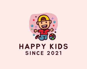 Playful Cartoon Kid logo design