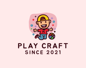 Playful Cartoon Kid logo design