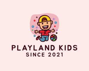 Playful Cartoon Kid logo design