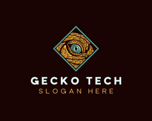 Gecko - Lizard Reptile Eye logo design