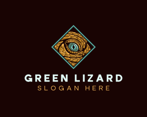 Lizard Reptile Eye logo design