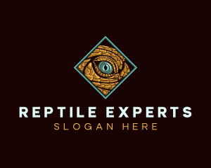 Lizard Reptile Eye logo design