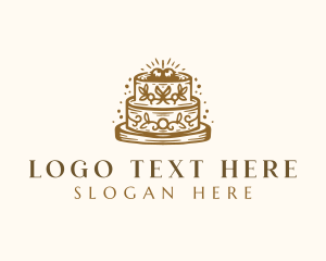 Confectionery - Floral Wedding Cake logo design