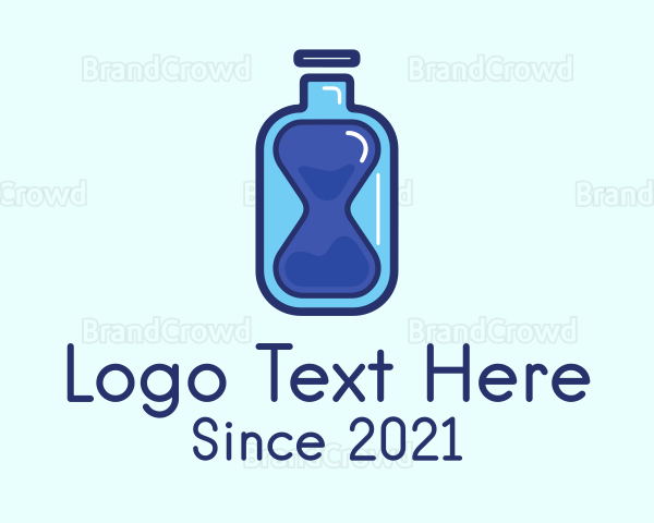 Water Bottle Hourglass Logo