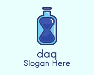 Water Bottle Hourglass Logo
