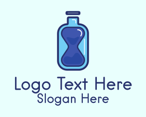 Water Bottle Hourglass Logo