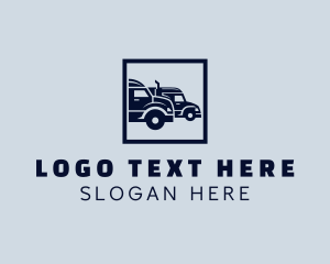 Transport - Cargo Truck Haulage logo design