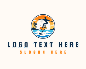 Outdoor - Foil Surfing Vacation logo design