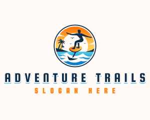 Foil Surfing Vacation logo design